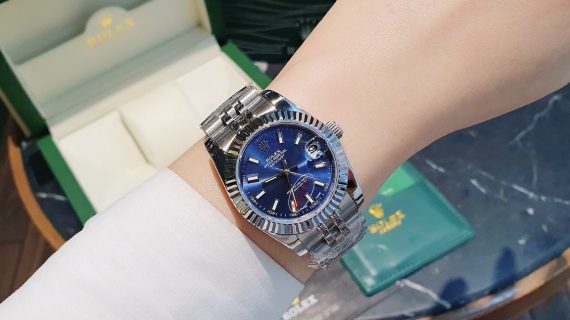 Đồng Hồ Nữ Rolex Oyster Automatic viền trơn cao cấp