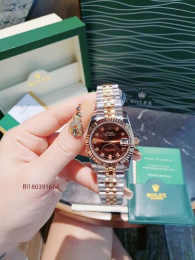 Đồng Hồ Cặp Rolex Datejust máy cơ Automatic viền trơn cao cấp