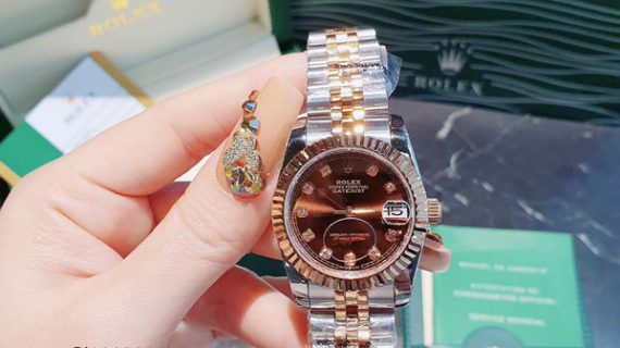 Đồng Hồ Cặp Rolex Datejust máy cơ Automatic viền trơn cao cấp