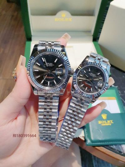 Đồng Hồ Cặp Rolex Datejust máy cơ Automatic viền trơn cao cấp