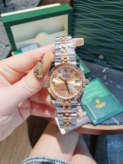 Đồng Hồ Cặp Rolex Datejust máy cơ Automatic viền trơn cao cấp