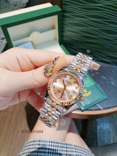 Đồng Hồ Cặp Rolex Datejust máy cơ Automatic viền trơn cao cấp