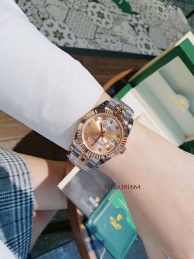 Đồng Hồ Cặp Rolex Datejust máy cơ Automatic viền trơn cao cấp