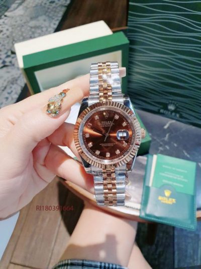 Đồng Hồ Cặp Rolex Datejust máy cơ Automatic viền trơn cao cấp