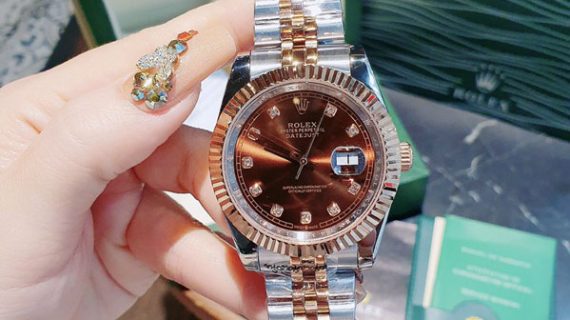 Đồng Hồ Cặp Rolex Datejust máy cơ Automatic viền trơn cao cấp