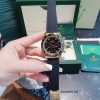 RI200391784-rolex-cơ-3-núm-cao-su-(4) Đồng Hồ Rolex Nam máy cơ nhật mặt đen dây cao su