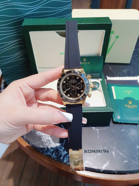 RI200391784-rolex-cơ-3-núm-cao-su-(4) Đồng Hồ Rolex Nam máy cơ nhật mặt đen dây cao su
