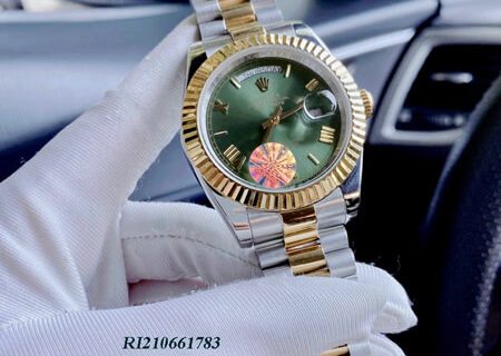 Đồng Hồ Nam Rolex Lady Datejust máy cơ Automatic dây demi mặt xanh