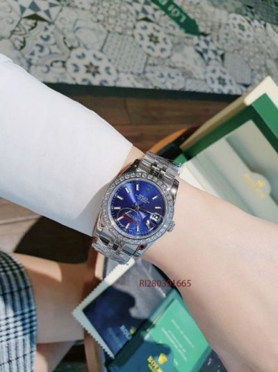 Đồng Hồ Cặp Rolex Datejust máy cơ Automatic viền đính đá cao cấp