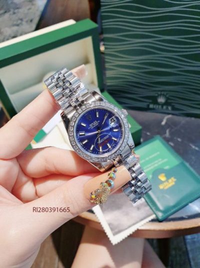 Đồng Hồ Cặp Rolex Datejust máy cơ Automatic viền đính đá cao cấp