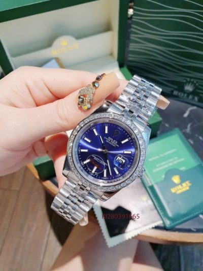 Đồng Hồ Cặp Rolex Datejust máy cơ Automatic viền đính đá cao cấp