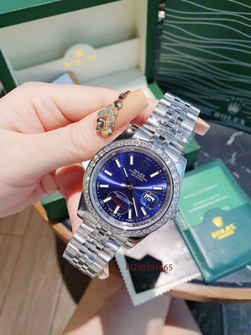 RI280391665-rolex-(8) Đồng Hồ Cặp Rolex Datejust máy cơ Automatic viền đính đá cao cấp