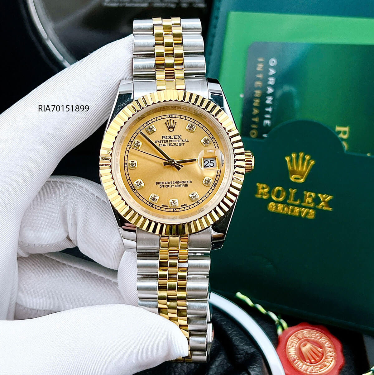 Đồng hồ Rolex Nam máy cơ tự động dây thép demi cao cấp