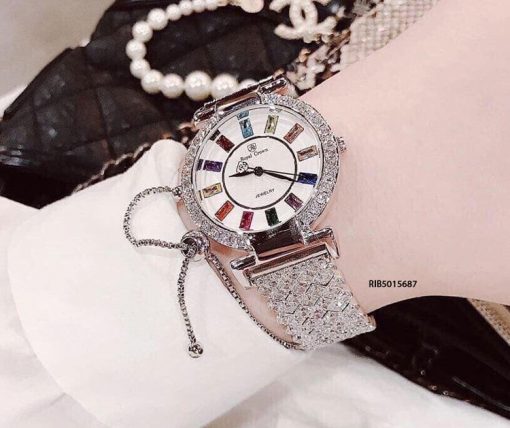 Đồng hồ Royal Crown 4604 nữ dây và viền đính đá full cực đẹp Đồng hồ Royal Crown 4604 nữ dây và viền đính đá full cực đẹp