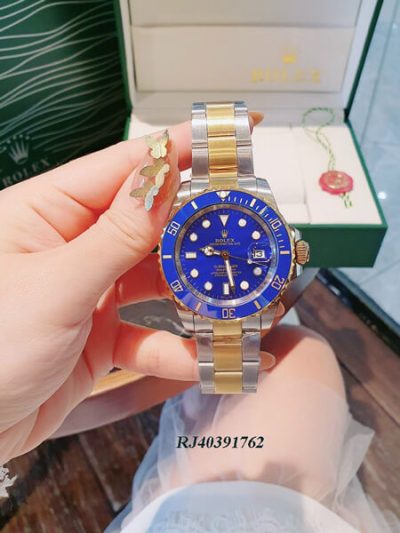 Đồng hồ Rolex Nam Submariner Demi Automatic mặt blue cao cấp