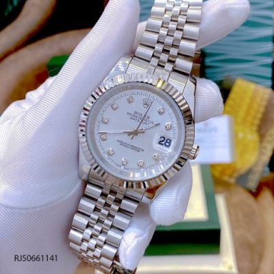 Đồng hồ cặp Rolex máy cơ nam, nữ dây thép không gỉ mẫu 2021