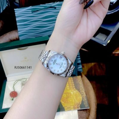 Đồng hồ cặp Rolex máy cơ nam, nữ dây thép không gỉ mẫu 2021