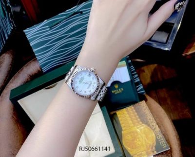 Đồng hồ cặp Rolex máy cơ nam, nữ dây thép không gỉ mẫu 2021