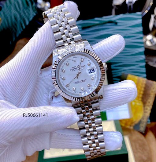 RJ50661141-Rolex-bac-5 Đồng hồ cặp Rolex máy cơ nam, nữ dây thép không gỉ mẫu 2021