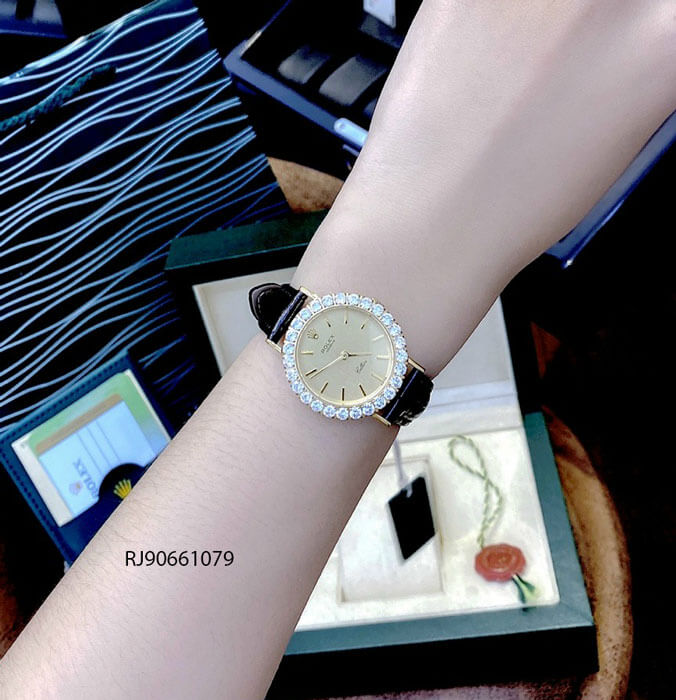 Đồng hồ Rolex Classic nữ dây da xanh giá rẻ