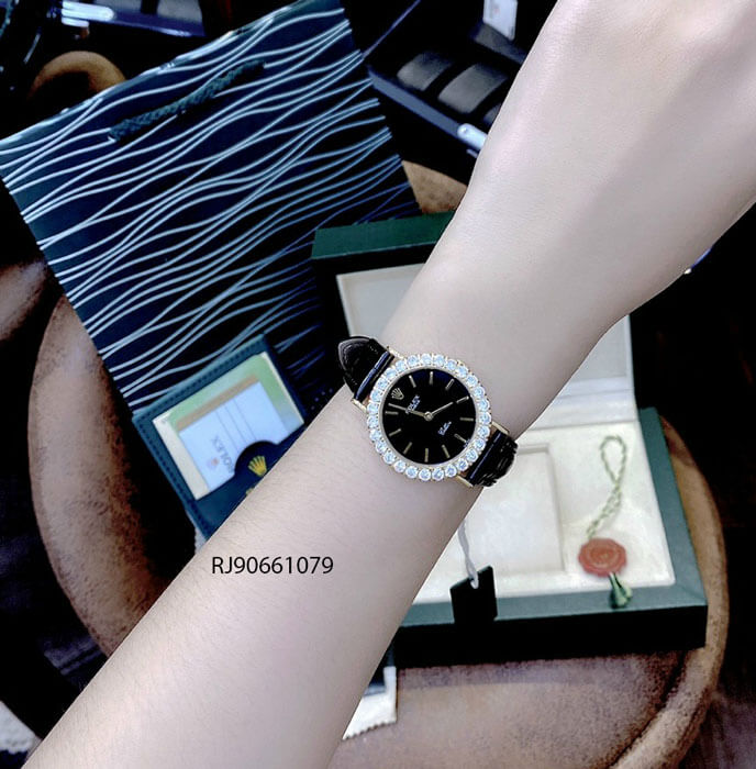Đồng hồ Rolex Classic nữ dây da xanh giá rẻ