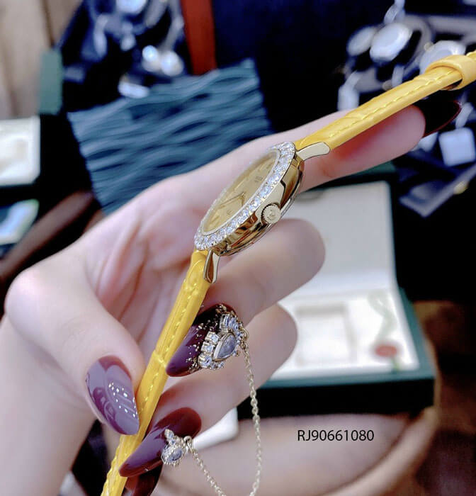 Đồng hồ rolex nữ dây da vàng cao cấp giá rẻ