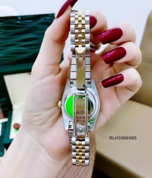 Đồng hồ Rolex ngọc trinh dây kim loại đính đá