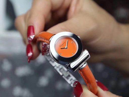 Đồng hồ đeo tay nữ Ferragamo Gancino Bracelet dây da bò cam máy thụy sĩ cao cấp fullbox Đồng hồ đeo tay nữ Ferragamo Gancino Bracelet dây da bò cam máy thụy sĩ cao cấp fullbox