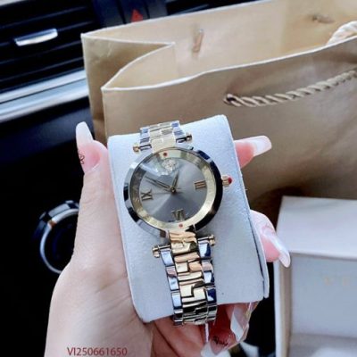 Đồng Hồ nữ Versace Revive dây demi mặt xám like auth