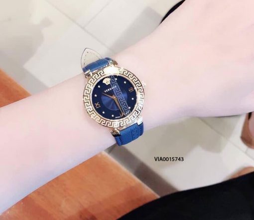 Đồng hồ Versace nữ dây da xanh cao cấp