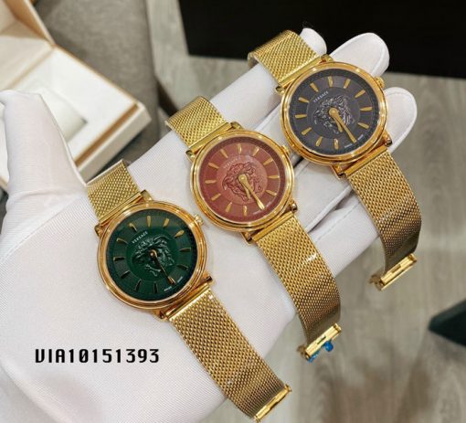 Đồng hồ Versace V-Circle Medusa 2021 dây lưới không gỉ