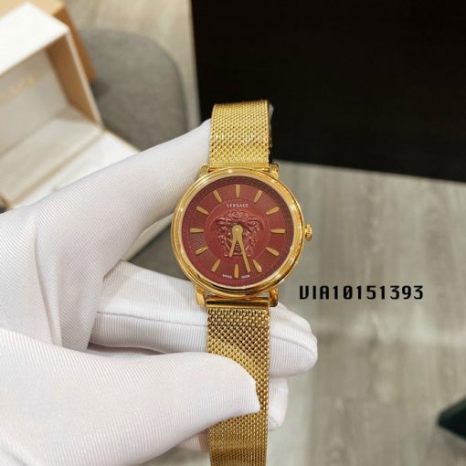 Đồng hồ Versace V-Circle Medusa 2021 dây lưới không gỉ