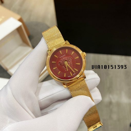 Đồng hồ Versace V-Circle Medusa 2021 dây lưới không gỉ