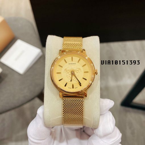 Đồng hồ Versace V-Circle Medusa 2021 dây lưới không gỉ