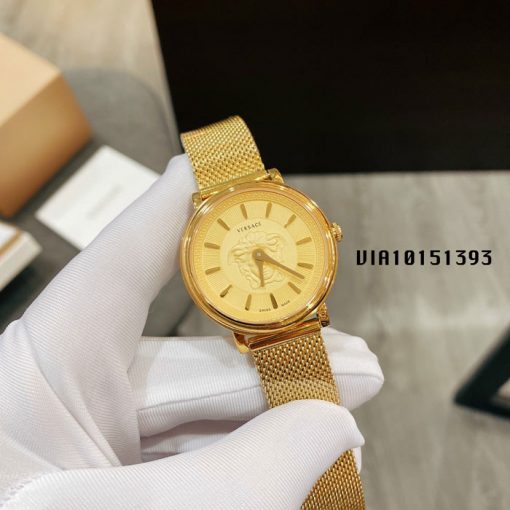 Đồng hồ Versace V-Circle Medusa 2021 dây lưới không gỉ
