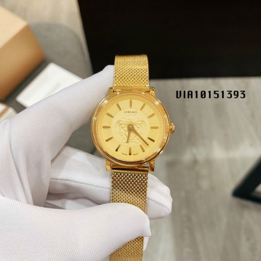 Đồng hồ Versace V-Circle Medusa 2021 dây lưới không gỉ