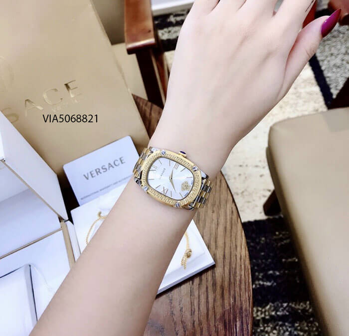 đồng hồ versace nữ dây kim loại mặt vuông