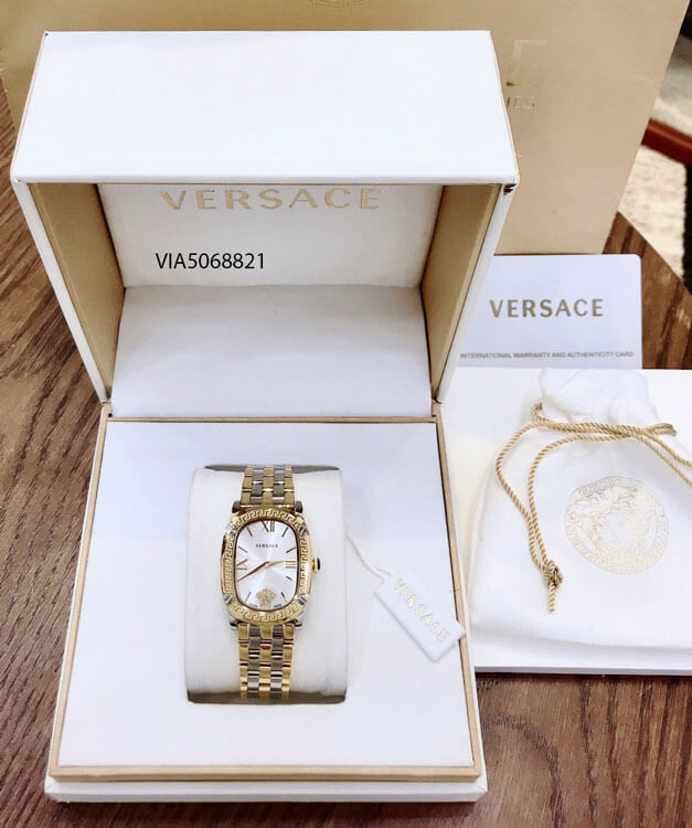 đồng hồ versace nữ dây kim loại mặt vuông