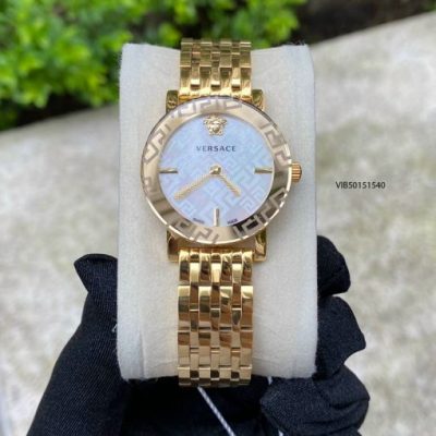 Đồng hồ nữ Versace Greca Glass 2021 dây thép không gỉ mạ pvd