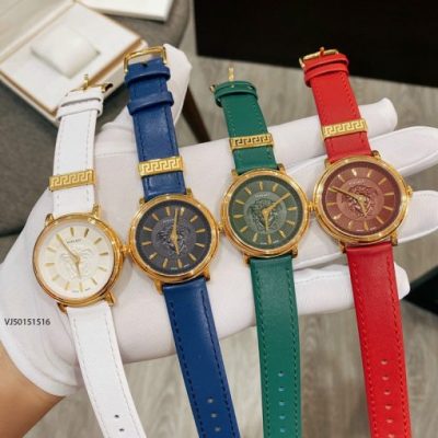 Đồng hồ Versace V-Circle Medusa 2021 dây da cao cấp