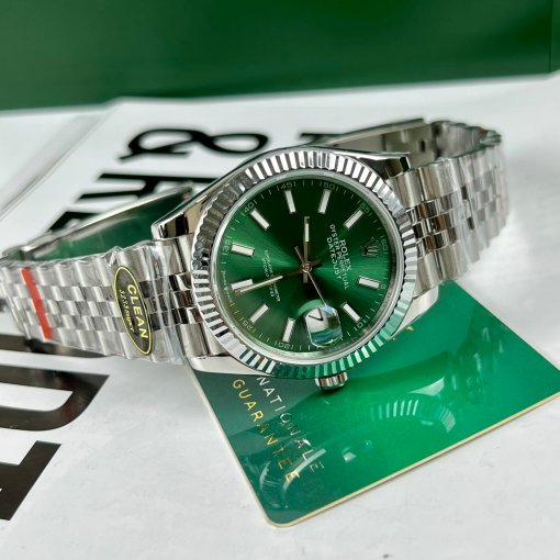 Đồng hồ Rolex Replica cao cấp Clean Factory DateJust mặt xanh lá cây 41mm Đồng hồ Rolex Replica cao cấp Clean Factory DateJust mặt xanh lá cây 41mm