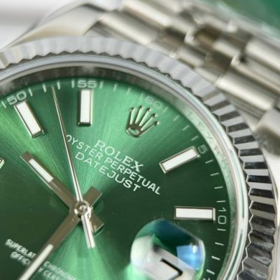 Đồng hồ Rolex Replica cao cấp Clean Factory DateJust mặt xanh lá cây 41mm