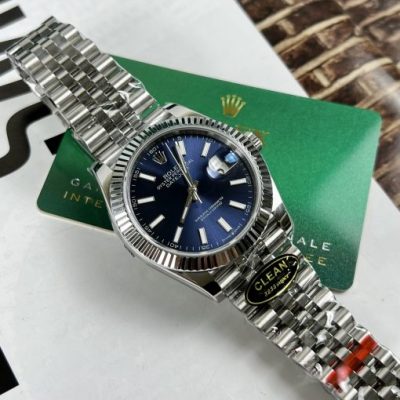 Đồng hồ Rolex Clean Factory DateJust Replica 11 Thụy Sỹ mặt xanh dương 41mm