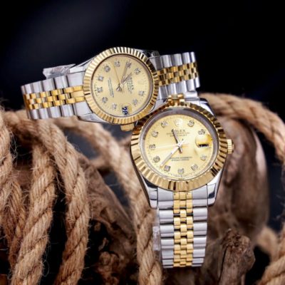 Đồng Hồ Nam Nữ Rolex DATEJUST máy Pin Nhật dây demi mặt vàng cao cấp