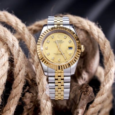 Đồng Hồ Nam Nữ Rolex DATEJUST máy Pin Nhật dây demi mặt vàng cao cấp