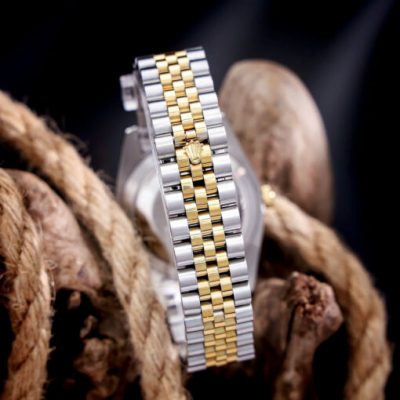 Đồng Hồ Nam Nữ Rolex DATEJUST máy Pin Nhật dây demi mặt vàng cao cấp